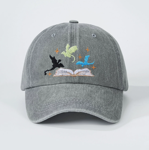 Gorra de Béisbol Bordada con Diseño de Libro de Dragones, Estilo Vintage, de Algodón Lavado, para Hombre y Mujer, en Oferta en Temu - Product Image 2