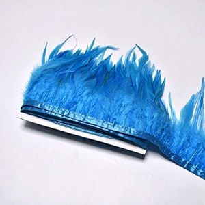 Sewing Fabric Ribbon Real Rooster Feather Fringe Trim for DIY Craft Clothing Dress Costume Hat Accessory Party Wedding Decor - Product Image 1