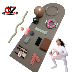 CZ Custom Milk Tea Gym Accessories Unisex Stretch Band Fabric Resistance Band <b>Magic</b> Circle Yoga Block Pilates Ring Yoga Set <b>Kit</b> - Product Image 1