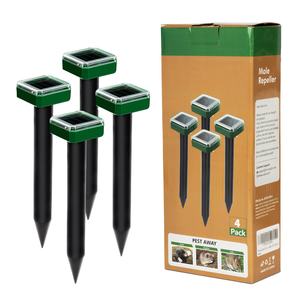 X-Pest Eu/Usa Slaat Nieuwe Aankomst Solar Mole Repeller Op Zonne-Energie Knaagdierafstotende Inzetten Ultrasoon Sonische Golven Dierontwerp - Product Image 1