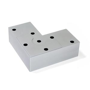 EMUCA 2039525 plastica mobili piedi 24mm di altezza grigio metallico per alberghi ospedali pranzo & cucina confezione da 20 - Product Image 1
