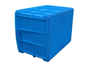 NEXARA Boîtes logistiques empilables en plastique XS500-320 HDEP à usage intensif Caisse solide durable avec conteneur à couvercle attaché