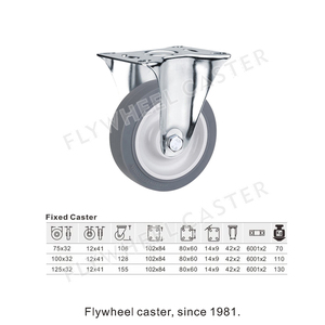 Hochelastisches TPE-Lenkrollenrad 3/4/5 Zoll |   Bodenschutz Hochbelastbar <span class=keywords><strong>Ideal</strong></span> für Flightcases Werkslieferung - Product Image 2