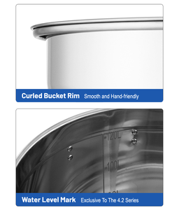 หม้อซุปสแตนเลสเกรดอาหารสำหรับใช้ในเชิงพาณิชย์ ราคาโรงงาน 201 พร้อมก้นแบบแซนวิชและฝาปิดตั้งตรง - Product Image 3