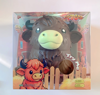 Grand jouet souple anti-stress en forme de vache des Highlands Kawaii, jouet promotionnel pour enfants et adultes