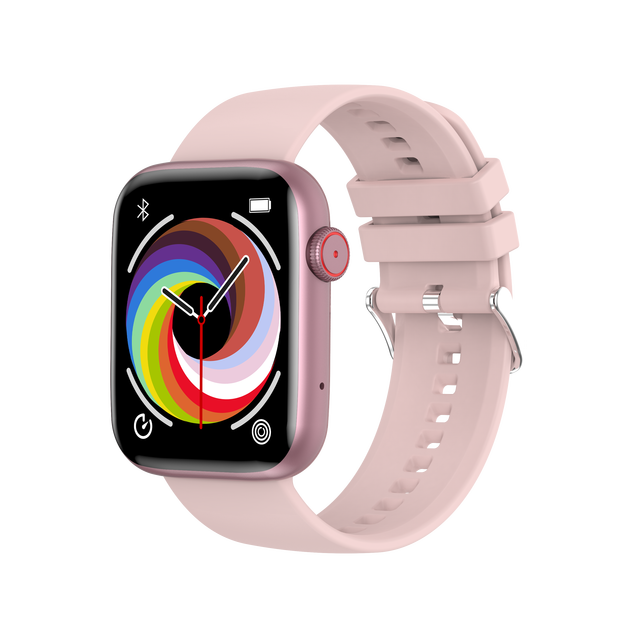 HRS T12 Fitness Tracker Smartwatch 1.85-Inch TFT Full Touch Display IP67 NFC Blood Oxygen Compass Rubber Band Wearfit Pro App