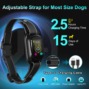 Venta caliente recargable IPX7 impermeable Auto inteligente Anti ladridos <span class=keywords><strong>collar</strong></span> de entrenamiento para perros vibración de pitido seguro con función de Control de ladridos - Product Image 2