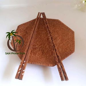 Vajilla de madera de coco natural, tazón de coco, plato, taza/plato, cuchara-para acampar, MOQ 50 piezas - Product Image 1