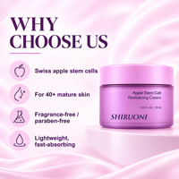 Crème Revitalisante aux Cellules Souches de Pomme Marque Blanche Anti-âge Hydratante Éclaircissante Antioxydante Protectrice