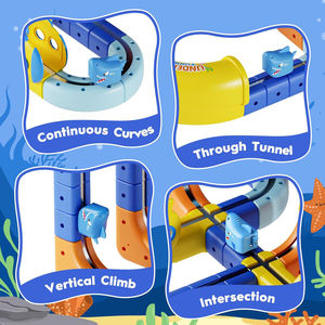 Pista de Carreras Flexible con Tren Antigravedad, Rieles Magnéticos Infinitos 3D, Juguetes STEM, Set de Tren Eléctrico para Niños - Product Image 4