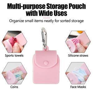Silicone Tissue Holders Hangable Food Grade <b>Storage</b> <b>Bag</b> Soft Dustproof Silicone Portable Mini Organizer Pouch - Product Image 3