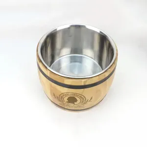 Seau à glace en bois personnalisé à bas prix Conteneur de seau de baril en bois pour la brasserie <span class=keywords><strong>Ganter</strong></span> Gasthof Herold Grafenwalder - Product Image 2