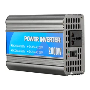 Inverter daya Dc 12V ke Ac 220V 2000W, Inverter Mobil gelombang sinus modifikasi Off Grid