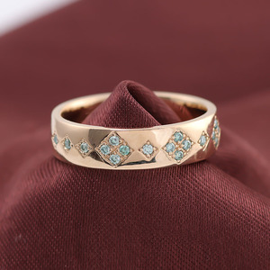 Offre Spéciale anneau de mariage 14k jaune réel or pour mari et femme de mariage bague de fiançailles - Product Image 6