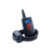 Hundetrainings-E-Halsband mit Fernbedienung, wasserdicht, wiederaufladbar, mit LED-Licht, Ton, Vibration und Schockfunktion