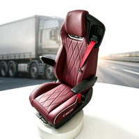 Siège de conducteur de camion à suspension pneumatique de luxe, siège de camion à absorption des chocs pneumatique avec accoudoir réglable
