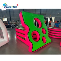 Blocs d'obstacles gonflables lumineux pour parcours Ninja Warrior, composants pour parcours de trampoline intérieur