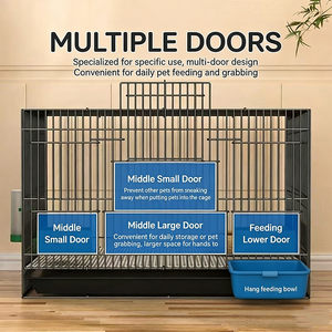 Extra <strong>Large</strong> Indoor <strong>Rabbit</strong> Cage, Bunny Guinea Pig Chinchilla Cage with Toilet, Home Pet <strong>Hutch</strong> for Small Animals - Product Image 3