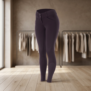 Leggings de equitación con agarre de silicona, cintura alta, pantalones de equitación - Product Image 1
