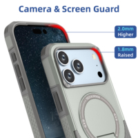 Coques de téléphone portable en TPU blindé à design magnétique, antichoc, avec support d'affichage, coque incluant un sac OPP pour iPhone 17 16 Pro Max