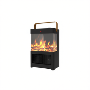 Calentador Eléctrico con Chimenea Decorativa de 1500W, Llama LED Portátil, Calefacción Interior para Hogar, Oficina, Decoración Navideña - Product Image 1