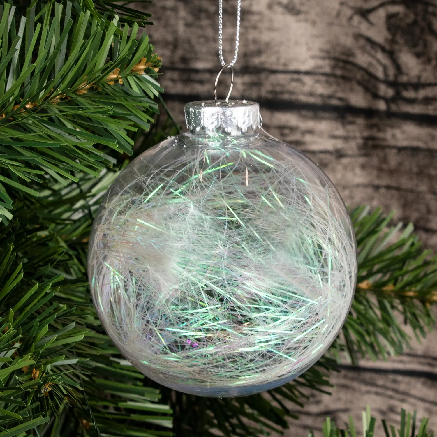 Weihnachts schmuck Festliche bruchs ichere Kugeln aus klarem Glas, die transparente Weihnachts kugel dekoration hängen