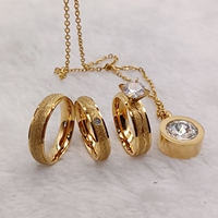 Bague d'amour de luxe alliances de conjoint bagues de promesse pour les couples ensemble de mariée pendentif plaqué or de créateur anneaux de mariage fiançailles