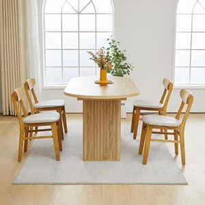 Table à manger ovale moderne en bois extensible SENYU, 6 places, style scandinave, meubles pour la maison - Product Image 4