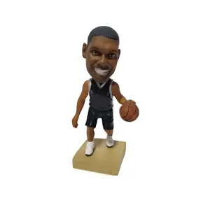 resin craft basketball star bobble head doll custom Resin Custom 3d Figurine Bobblehead Toy Dashboard souvenir gift