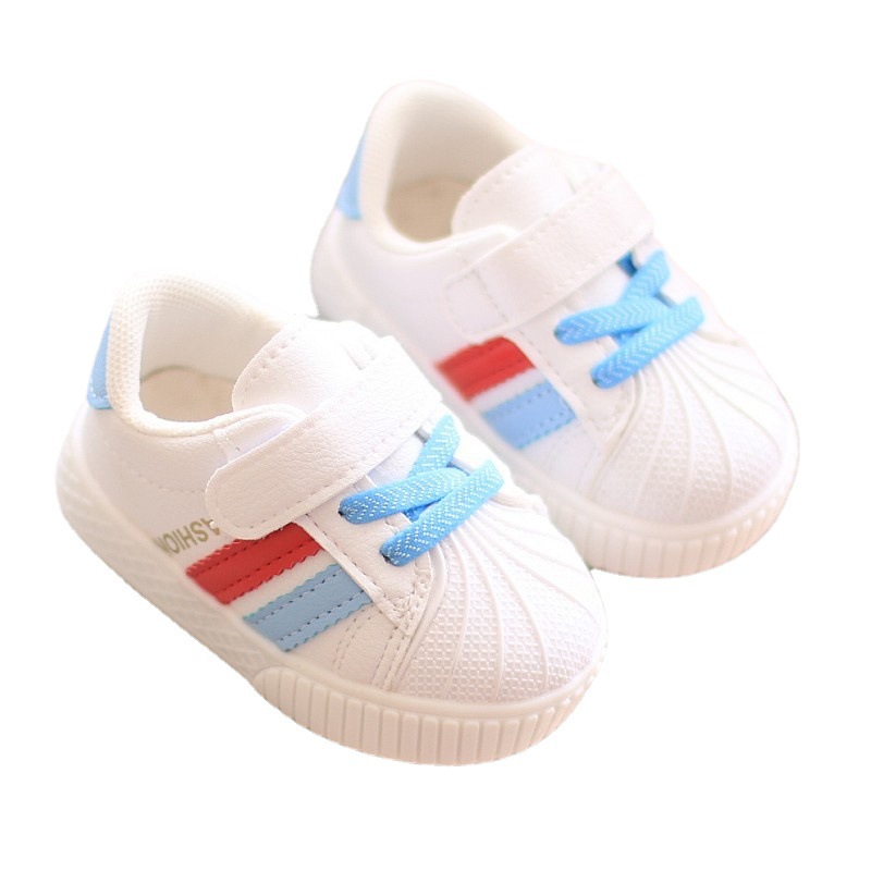 Toddler Baby Fashion Shell Head Soft Sole Prewalker Sneakers Baby Boy Girl Outdoor Casual Shoes Sports Non-slip Walker Shoes