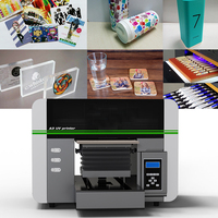 Printer UV Flatbed XP600 Print Head Inkjet Otomatis Pencetakan Multiwarna Baru Mini Portabel Digital Mesin A3 Pencetak Label