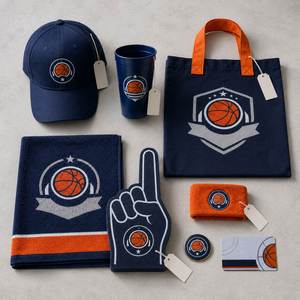 Bulk Custom Basketball Fan Kit OEM ODM Sponsor Activation Giveaway With Cap Rally <b>Towel</b> Cup Foam <b>Hand</b> Wristband Badge - Product Image 2