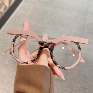 Nouveau Qwl montures de <span class=keywords><strong>lunettes</strong></span> pour tous les visages Anti lumière bleue <span class=keywords><strong>lunettes</strong></span> plates mode fête cadre <span class=keywords><strong>rond</strong></span> <span class=keywords><strong>lunettes</strong></span> Y2K montures de <span class=keywords><strong>lunettes</strong></span> - Product Image 2