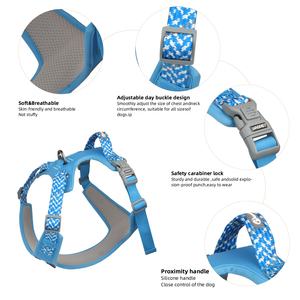 สายรัดสุนัขแบบไม่ดึง สะท้อนแสง บุนุ่ม พร้อมหูจับหรูหรา ปรับได้ สกรีนโลโก้ได้ ขนาดเล็ก กลาง ใหญ่ เสื้อกั๊กไนลอน ระบายอากาศ สวมใส่สบาย - Product Image 3