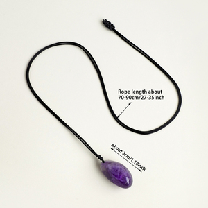 Venta al por mayor de fábrica: Colgante de piedra pulida de <span class=keywords><strong>amatista</strong></span> natural Dream Crystal para joyería, amuleto de la suerte para hombres <span class=keywords><strong>y</strong></span> mujeres - Product Image 2