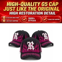 Envío Rápido Gorras de Béisbol Estructuradas de 5 Paneles de Gamuza con Logotipo Bordado Personalizado G5