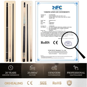 OKHEALING - Ensemble <span class=keywords><strong>de</strong></span> queues <span class=keywords><strong>de</strong></span> <span class=keywords><strong>billard</strong></span> légères en bois d'érable et fibre <span class=keywords><strong>de</strong></span> carbone <span class=keywords><strong>de</strong></span> haute qualité, 2 pièces, avec joint en acier inoxydable pour le <span class=keywords><strong>billard</strong></span> - Product Image 5