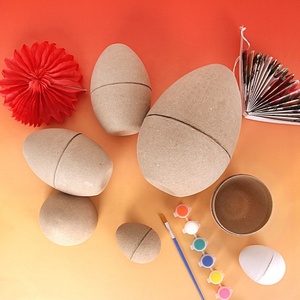 Huevos de Papel Maché Vacíos Biodegradables Personalizados para Manualidades, Decoraciones de Pascua con Temática de Pascua para Niños - Product Image 6