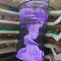 Écran de calandre LED P31.25 Écran de glace Centre commercial Atrium Affichage transparent Écran maillé LED Extérieur pour église
