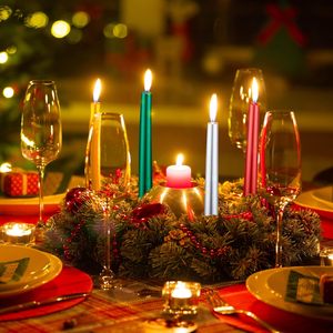 Wholesale 4 Pieces Christmas <b>Candles</b> <b>Advent</b> <b>Candles</b> 10 Inches Tall Color Taper <b>Candles</b> for Dinner Christmas Party - Product Image 4