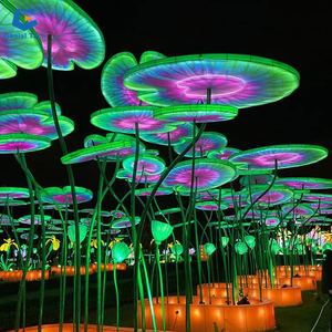 JFL-11 Speeltuin Kerst Outdoor Chinese Lotus Bloem Zijden Lantaarn - Product Image 2