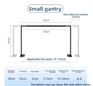Adjustable Aquarium Light <strong>Stand</strong> - Extendable Aluminum Alloy Hanging Mount <strong>for</strong> Coral/Saltwater <strong>Tanks</strong>, <strong>Fish</strong> <strong>Tank</strong> DIY Canopy - Product Image 5