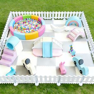 Ensemble de jeux d'<span class=keywords><strong>escalade</strong></span> et de ramper pour bébés, avec piscine à balles, en couleurs pastel, pour événements et locations - Product Image 1