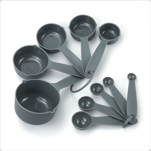 Plastic <b>Measuring</b> Cups And <b>Spoons</b> Set 10 Piece With Graduations Baking Utensils Kitchen Seasoning Tools PP Material - Product Image 1