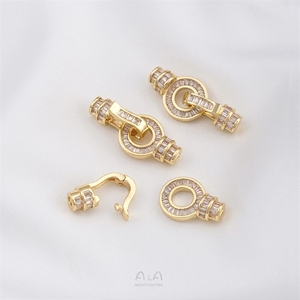 Anillo de Circonio Chapado en Oro de 14K con Cierre Universal, Collar de Perlas, Accesorio para Pulsera Hecha a Mano - Product Image 6
