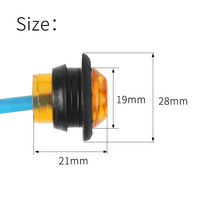 Yosovlight 3/4 pollici bordo del camion luce piccola luce rotonda 12 v24v auto aquila occhio segnale luce LED larghezza