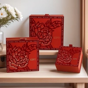 Starry Sky Rose Chinese Style Luxury Handheld <b>Gift</b> <b>Box</b> <b>Empty</b> Rigid Present <b>Box</b> <b>For</b> Wedding Valentine Day Favor <b>Gift</b> Packaging - Product Image 2