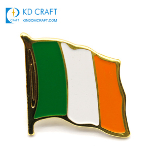 Miễn phí mẫu giá rẻ tùy chỉnh kim loại mạ vàng Ireland nước cờ men Irish ve áo Pin huy hiệu không có tối thiểu - Product Image 3