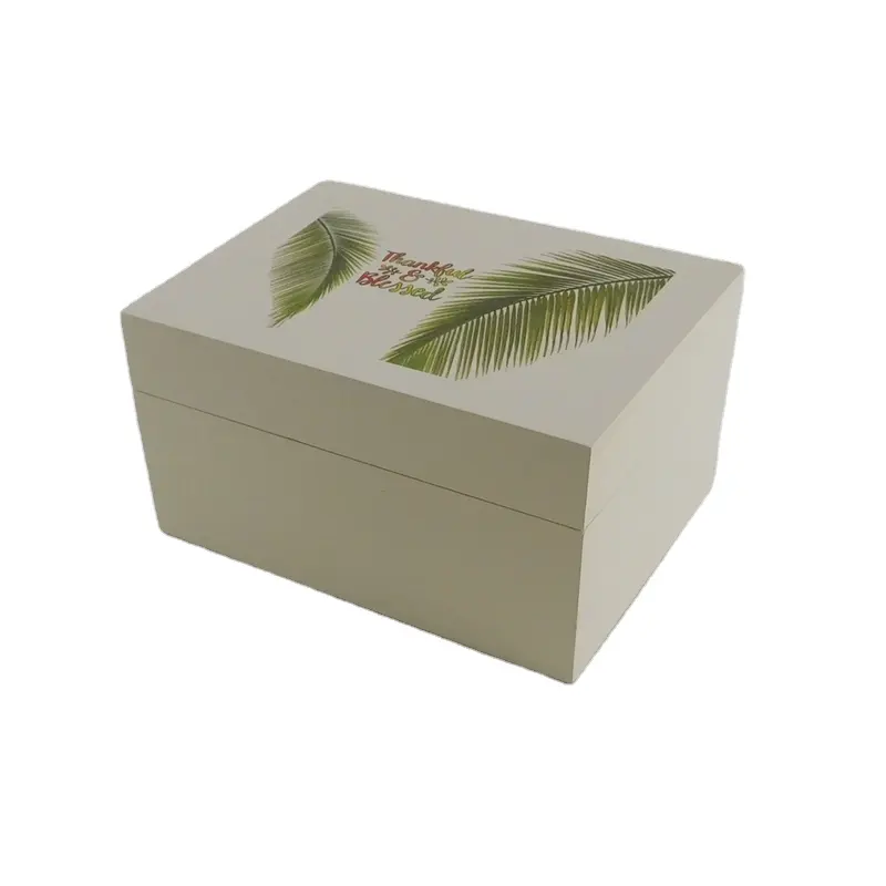 wholesale custom design MDF wood box with lift lid for gift