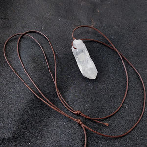 Kristal Kuarsa Angel Clear yang Dipoles, Bentuk Menara dengan Lubang, untuk Kalung Liontin, Grosir, untuk Penyembuhan - Product Image 4